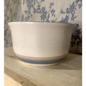 Vintage Pfaltzgraff Sunrise Pink & Blue Stoneware Everything Bowl